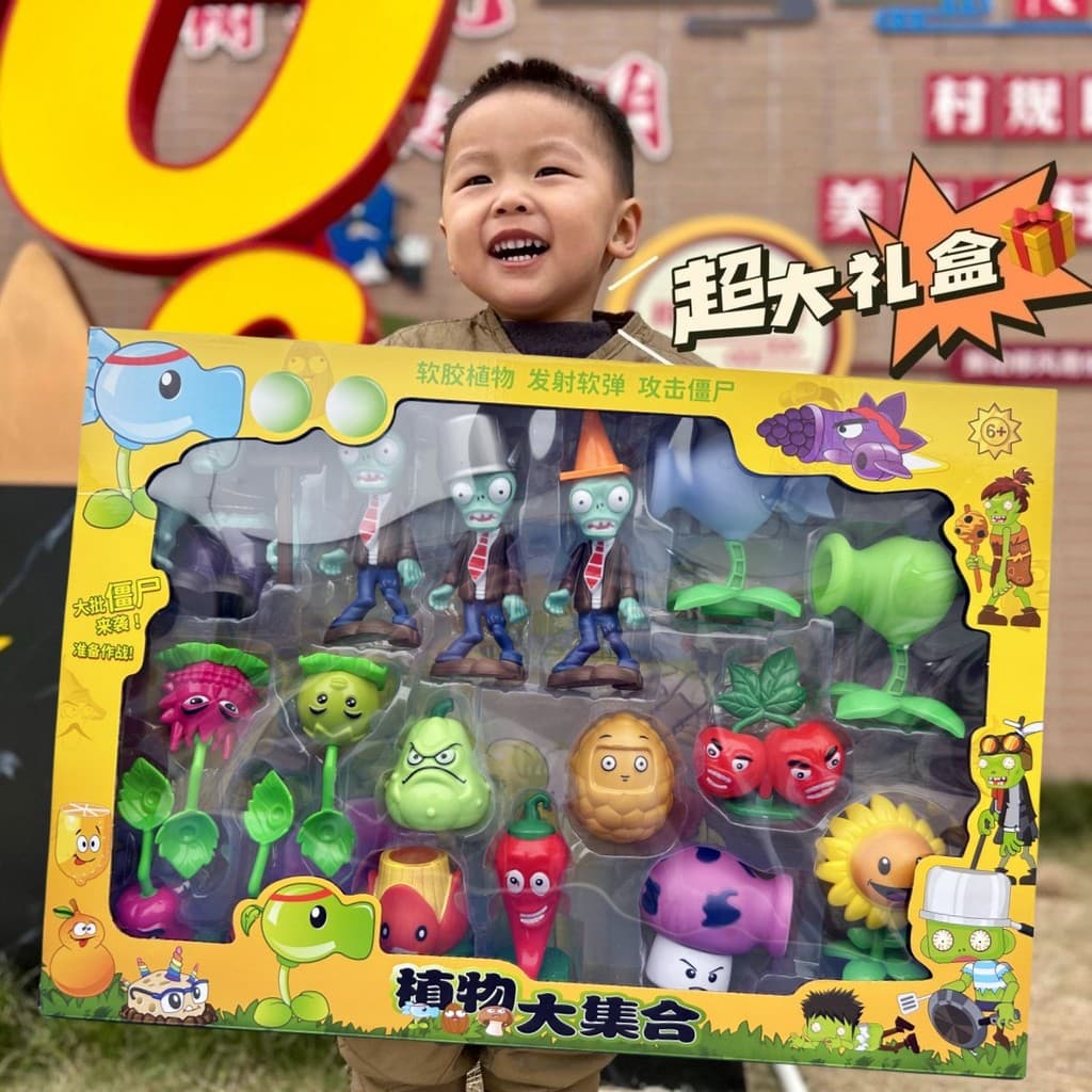 Plantas vs. Zumbis brinquedos de borracha macia ervilha atirador crianças brinquedos educativos menino brinquedos de bat