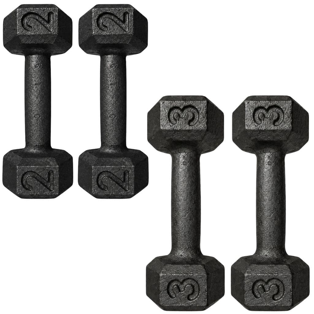 Kit Par Halter Sextavado Pintado 2kg 3kg 10kg Total Musculação Academia Treino Funcional CrossFit Fisioterapia Fitness