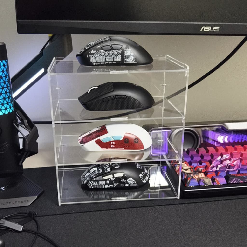 Caixa de armazenamento de mouse Acrílico gpw Expositor de segunda geração Máquinas de jogos Jogo Mouse sem fio Suporte d