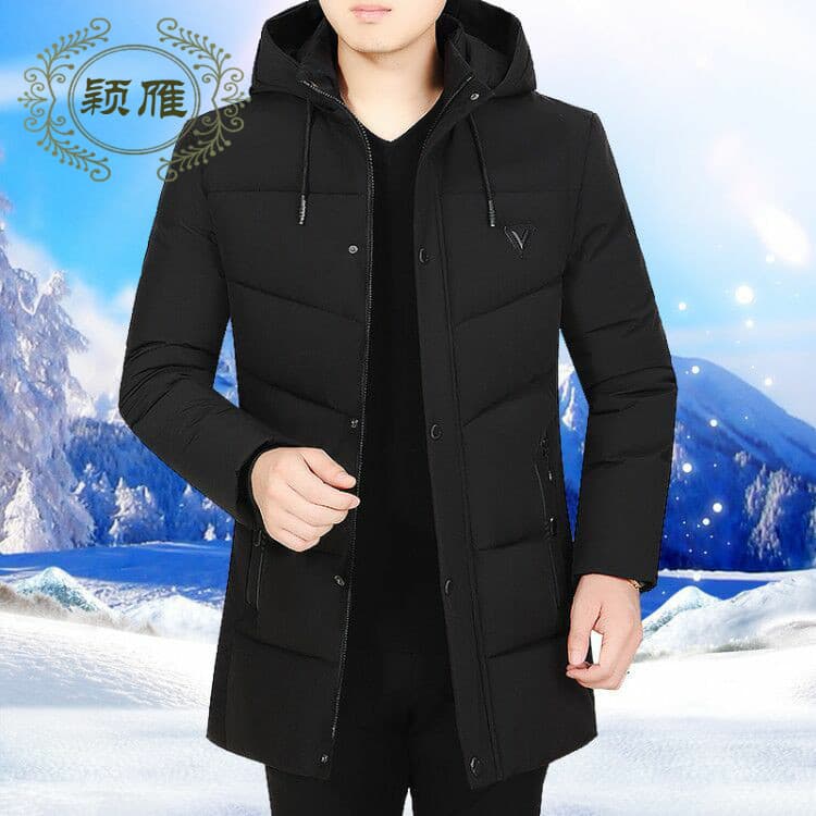 Pai jaqueta de inverno jaqueta de algodão masculina de meia-idade jaqueta de algodão espessada inverno quente jaqueta de