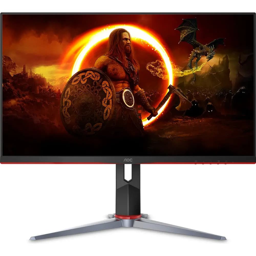 Monitor Gamer Hero 27'' Quad 1440p Qhd 155hz 1ms Q27g2 Aoc Preta/vermelho (novo Com Caixa Aberta) 127/220v