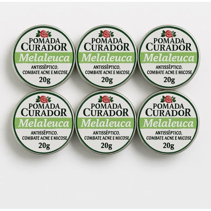 Kit C/6 Pomadas Curador de Melaleuca 20g - Envio Imediato
