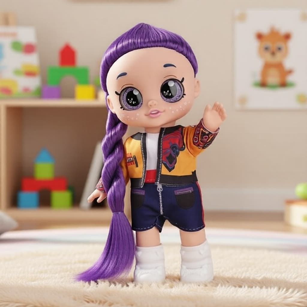 Boneca Articulada de 25cm, Com Olhos 5D, Brinquedo Musical - Envio Rápido, Presente de Aniversário para Crianças M6G1