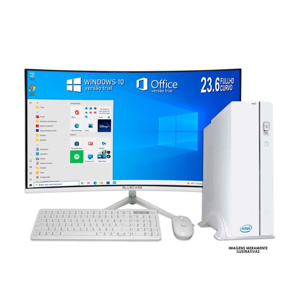 COMPUTADOR SLIM / i7 2ª / 16GB RAM / SSD 480GB / TELA 23'' / KIT MULTI / WIFI - BRANCO
