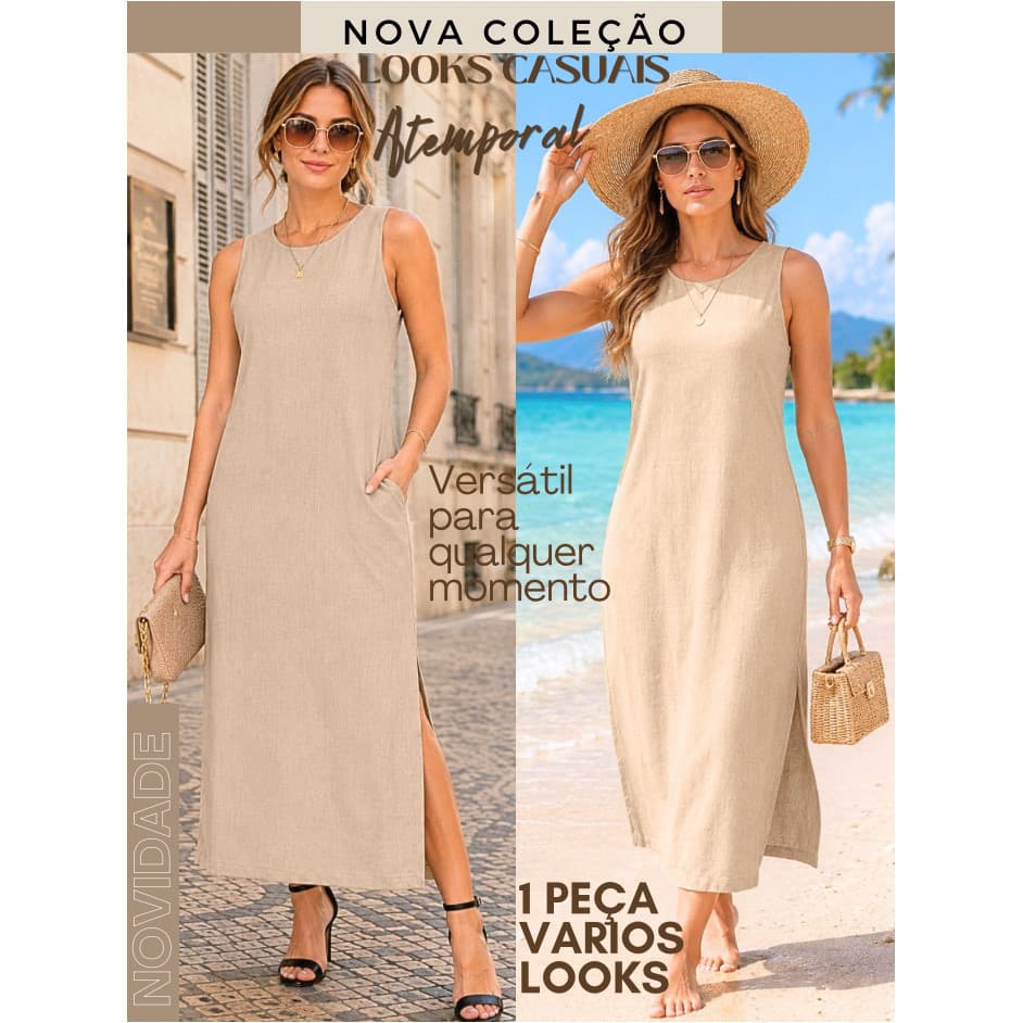 VESTIDO FEMININO PLUS SIZE LINHO CONFOTÁVEL SOCIAL CASAMENTOS EVANGÉLICA LONGO VESTIDOS FEMININOS CASUAL ELEGANTE GRANDE