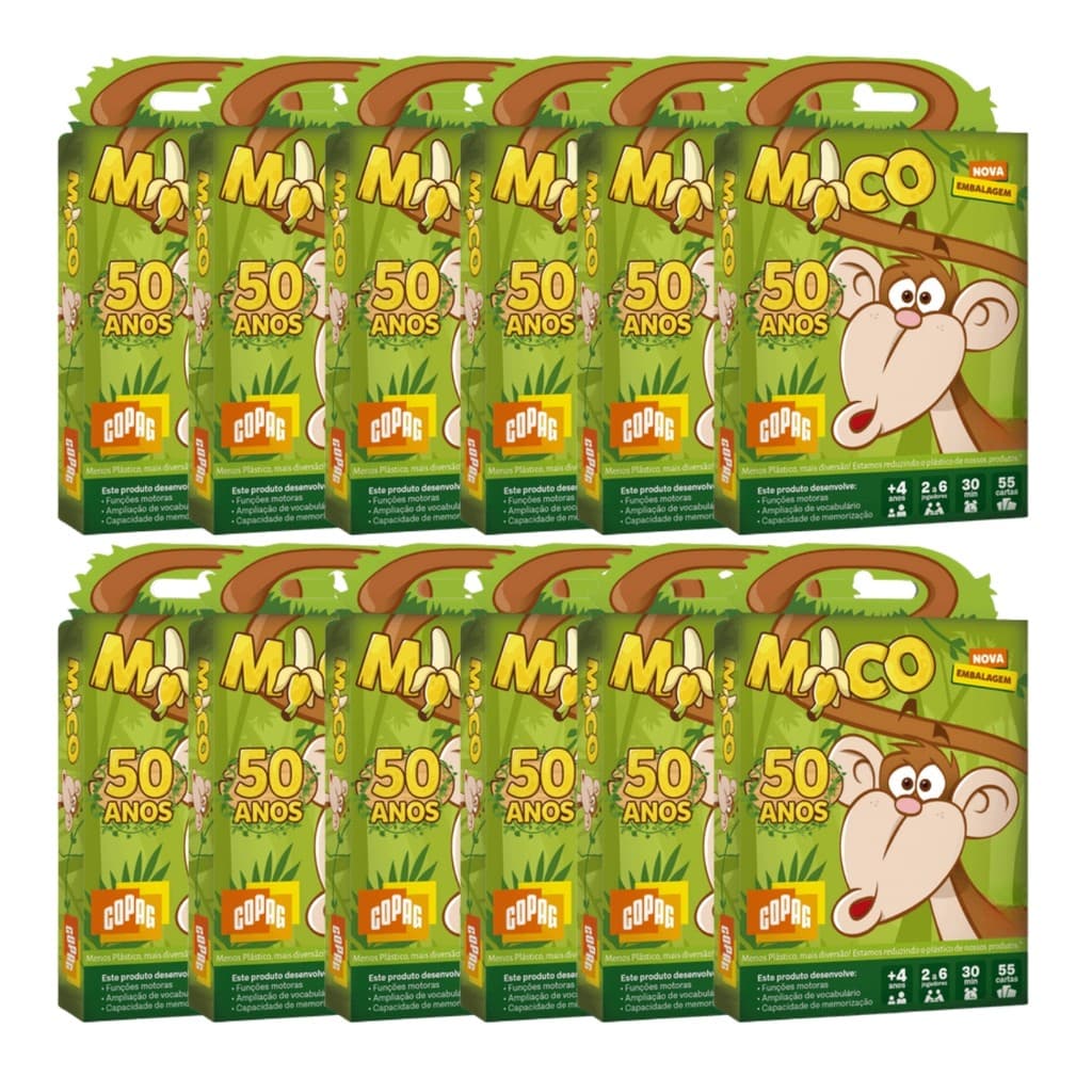Kit 12 Jogos De Cartas Mico Baralho Infantil Família Copag