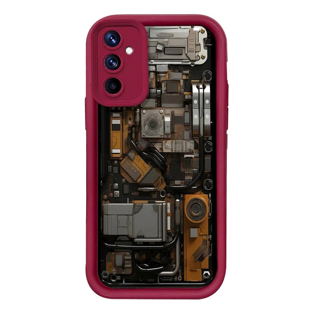 Capa de celular com design mecânico, adequada para Samsung 26 Ultra A57, também compatível com Samsung S25 Plus.