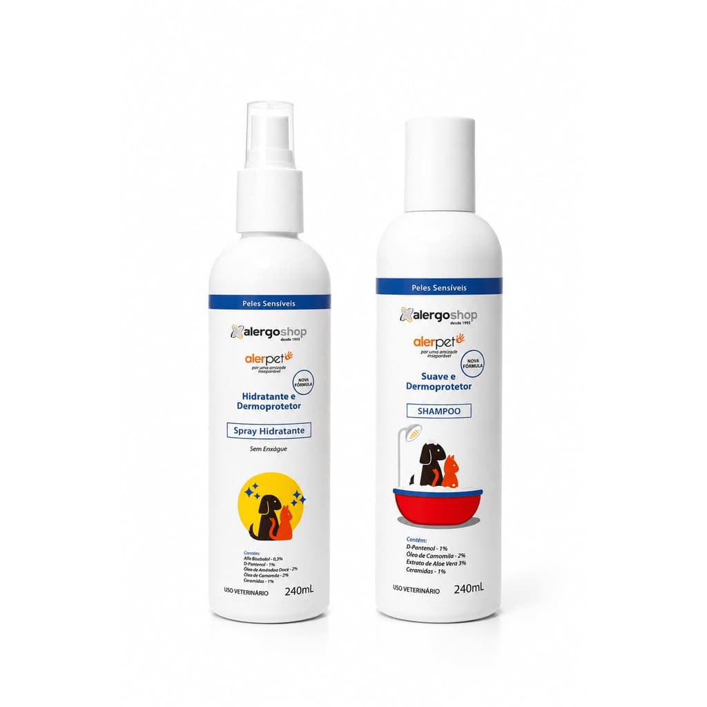Kit Alerpet - Shampoo e Fluido Hidratante para Pets