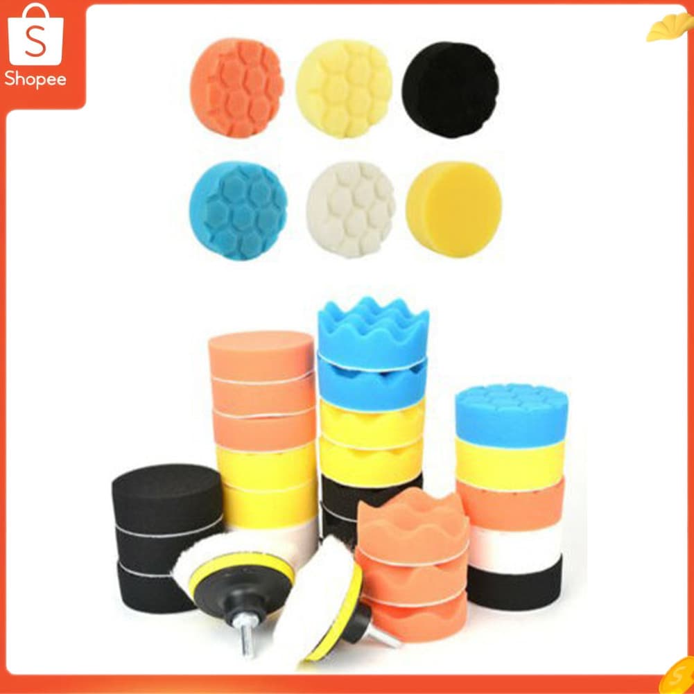 Hap 50pcs almofada de polimento de carro 3 polegadas kit de esponja de polimento para limpeza detalhada