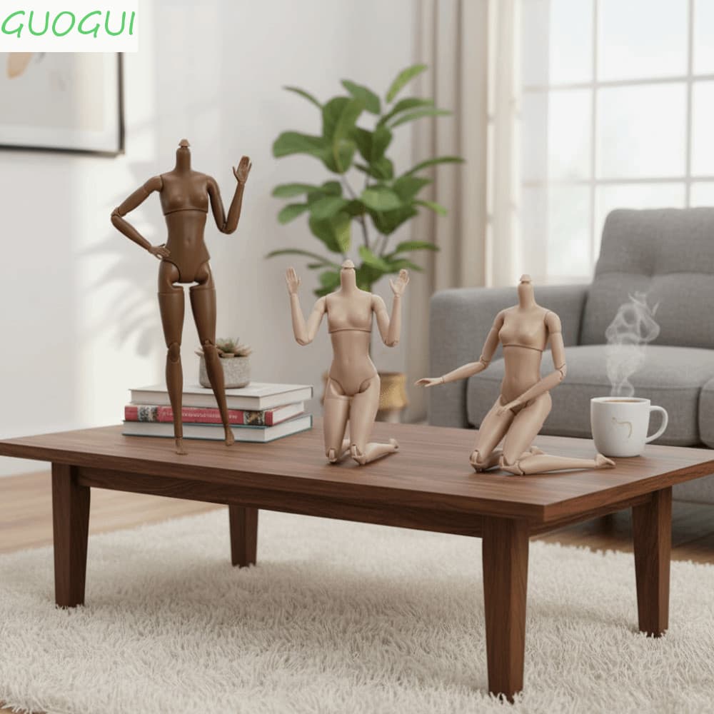 GUOGUI Bonecas BJD Nuas Articuladas , Boneca Sólida Destacável Super Modelo , Corpo De Figura De Ação Multifuncional