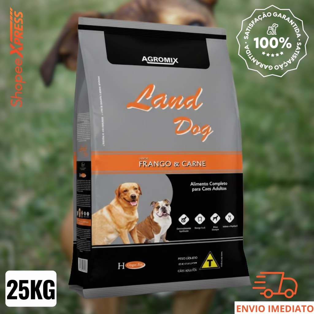 RAÇÃO CACHORRO CAO LAND DOG 18% 25KG SUPER SABORASA