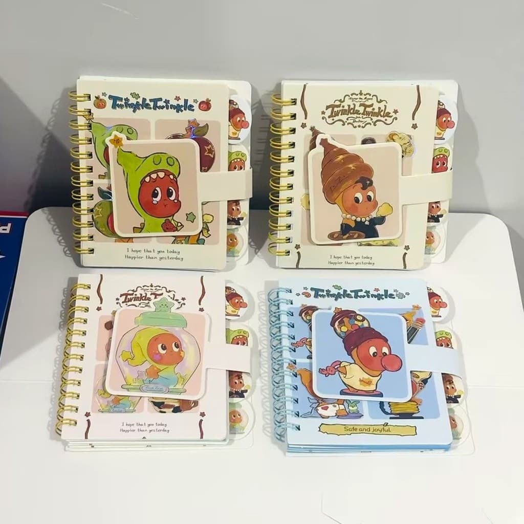 Desenhos animados de venda quente Starman Velcro A7 Bobina Notebook Notebook Manual de bloco de notas de alto valor