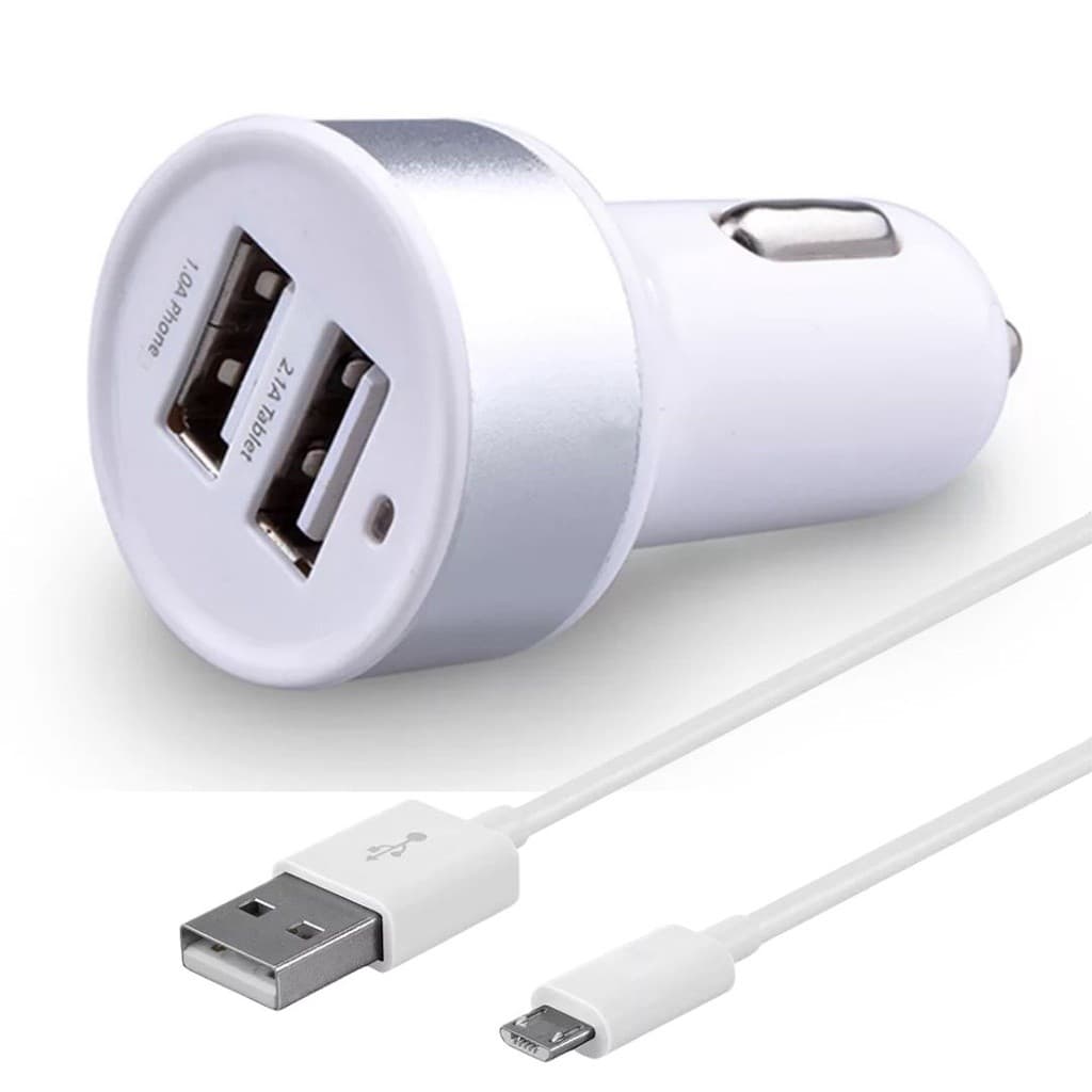 Carregador Veicular Universal 2 Entradas USB 2.1A 1.0A