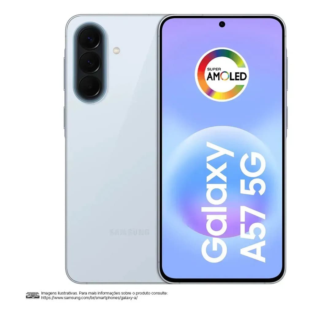 Celular Samsung Galaxy A57 5g 256gb, 8gb Ram, Recursos Ai Azul-claro
