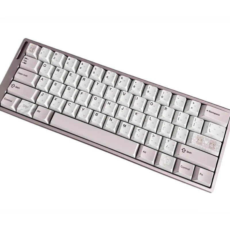 Teclado mecânico com teclas PBT do conjunto «Little Bear Tea Party», 130 teclas, layout Cherry, teclado inglês e coreano
