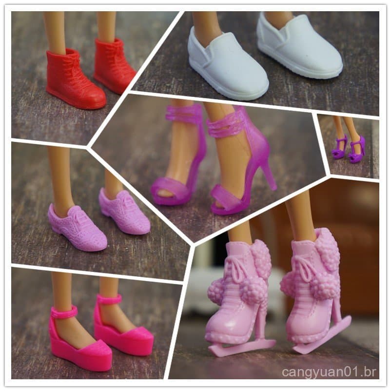 Acessórios para bonecas articuladas, sapatos para bonecas, saltos altos, sandálias, sapatos casuais, adequados para pés 