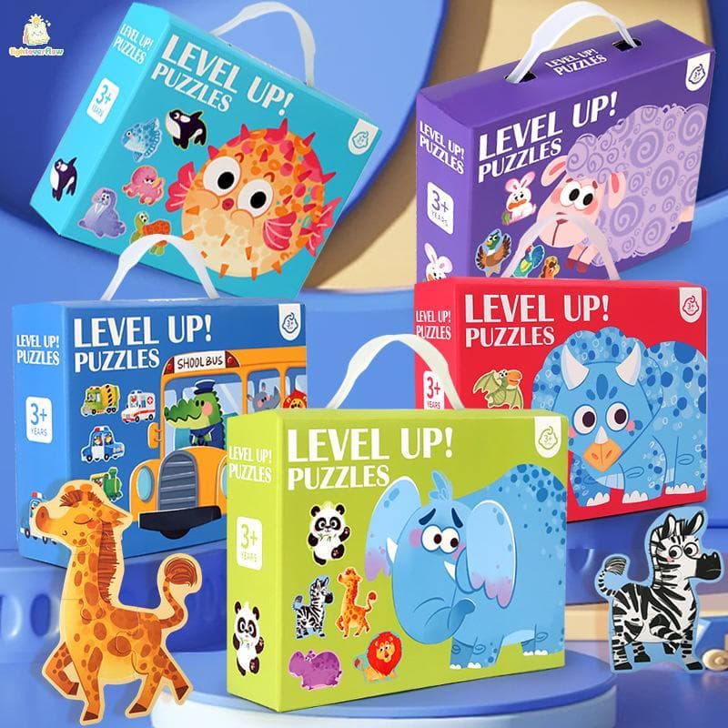 LOF Quebra-Cabeça De Papel Para Crianças Brinquedo De Desenho Animado Animal Cabeças Jogo De Brinquedos Educativos Infan