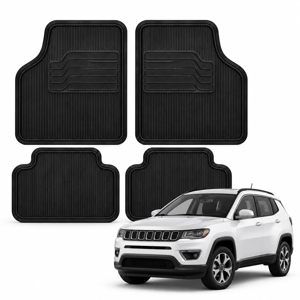 Tapete Automotivo Jeep Compass Jogo Completo Dianteiro Traseiro Lavável Protetor para Carro