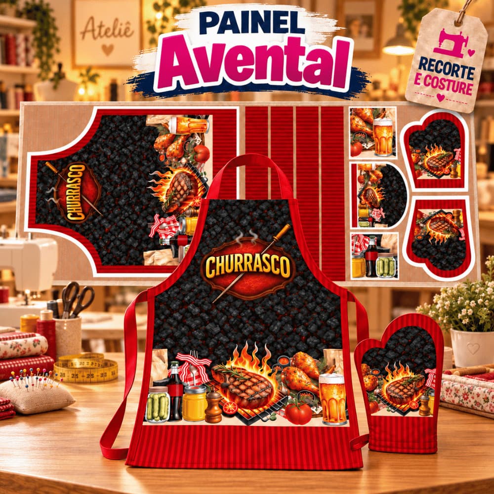 Tecido Estampado Sarja Impermeável Painel Avental | Costura Criativa Mesa Posta Artesanato Patchwork DIY