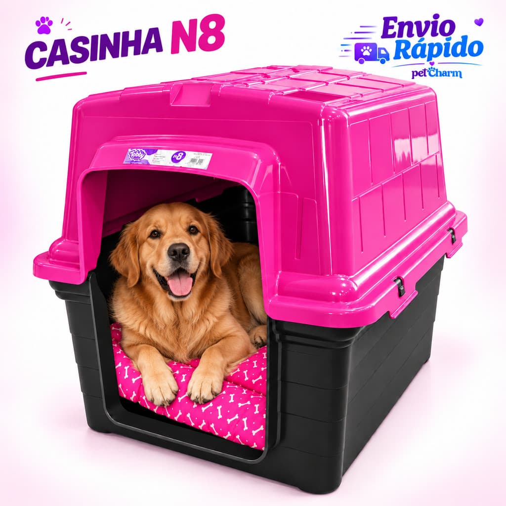 Casinha Para Cães Grande Porte N8 Com Ou Sem Caminha Casa Pet Cachorro Grande