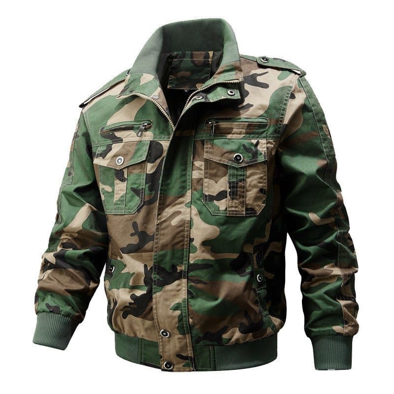 Jaqueta militar masculina, uniforme militar tático, casaco, jaqueta com zíper, jaqueta de trabalho masculina, casaco cam