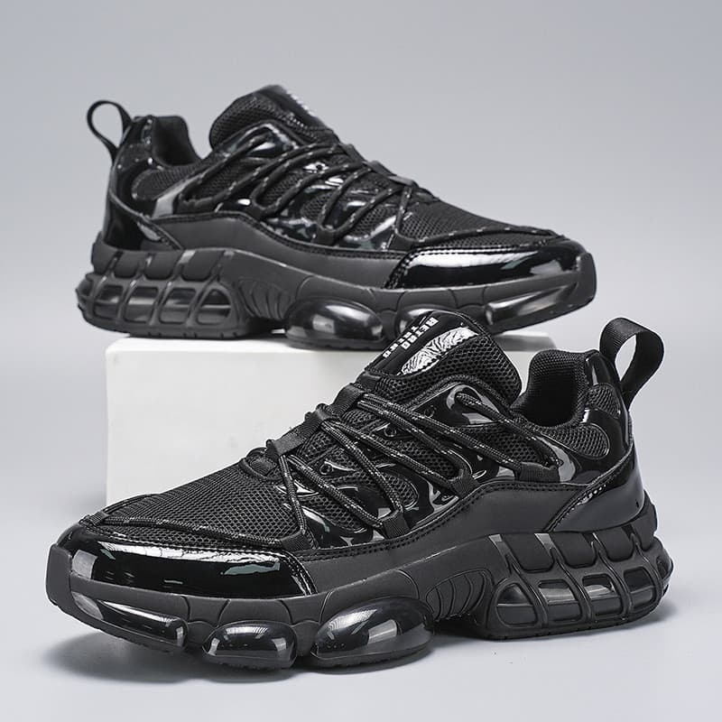 Tênis esportivo de moda masculina, tênis de corrida com amortecimento e malha respirável para o verão, pronta entrega, e
