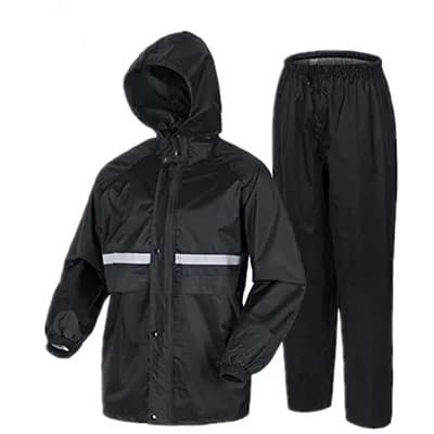 Conjunto de capa de chuva com capô dividida à prova de vento e de chuva para motocicleta
