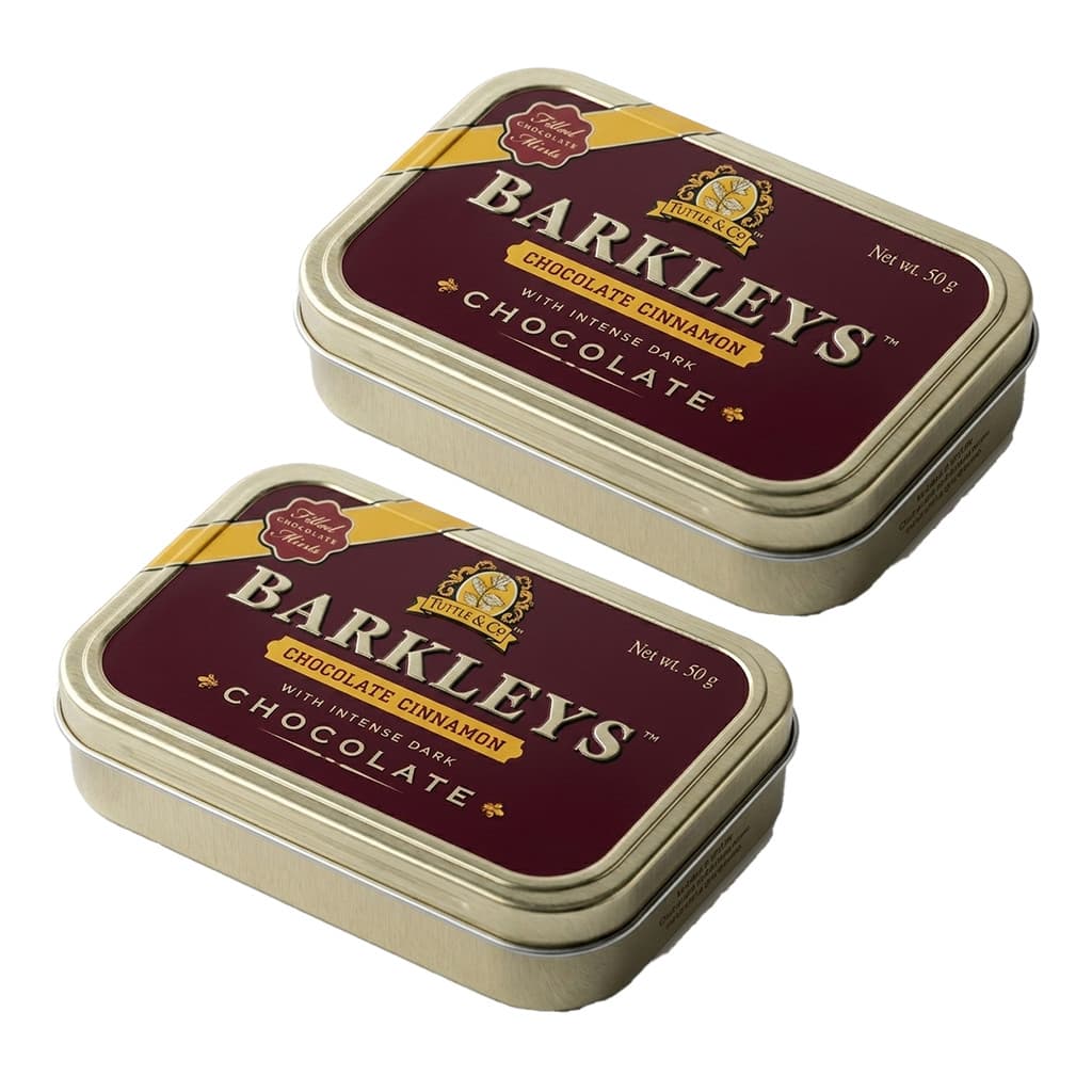 Bala Importada Barkleys Chocolate Canela Pastilha Recheada Holandesa 50g — Kit com 2 unidades