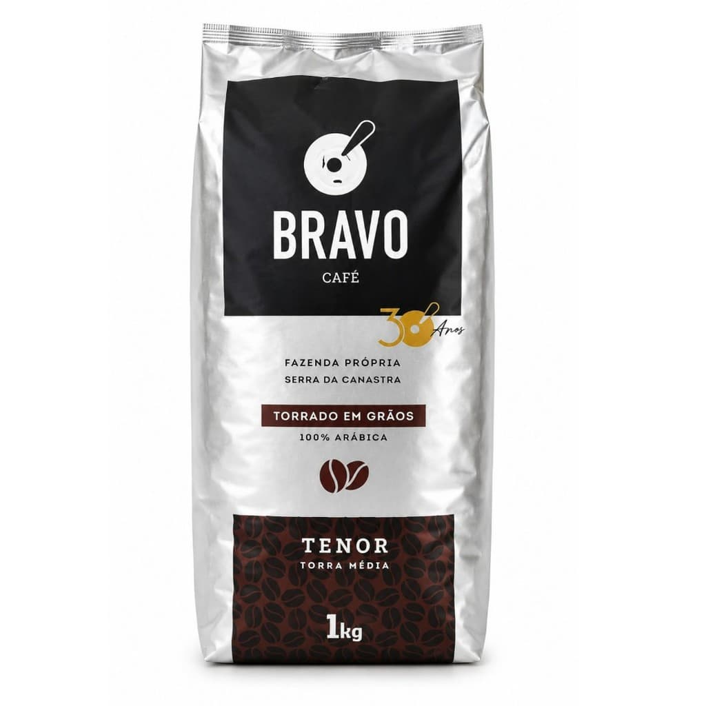 Café Torrado em Grãos Tenor 1kg - Bravo