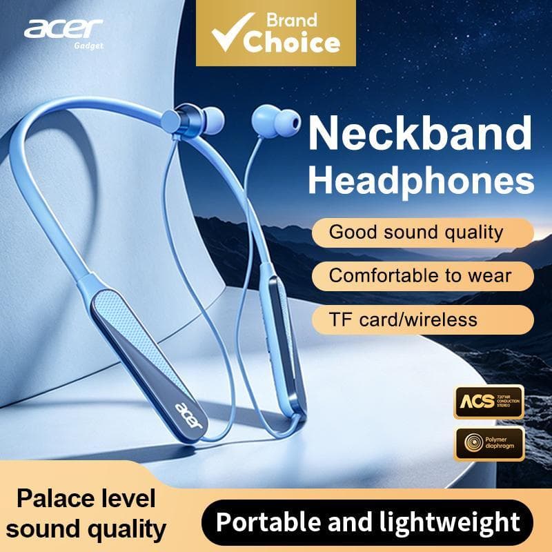 Fone de ouvido Acer OHR561 sem fio, fone de ouvido Bluetooth, fone de ouvido, fone de ouvido com cancelamento de ruído,