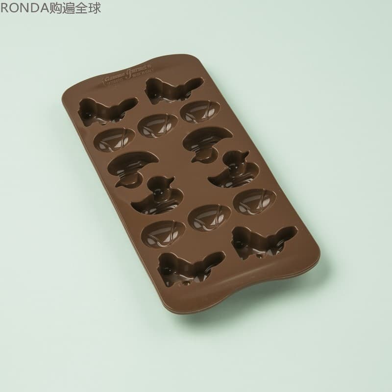 Itália importado gamme gourmet gamme gourmet tema de páscoa DIY cozimento molde de Chocolate de Silicone 14 consecutivo