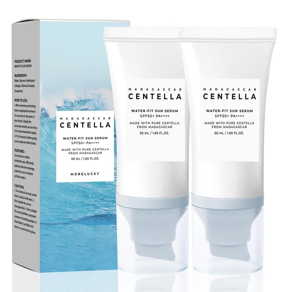 Pacote com 2 Protetores Solares, 50ML Protetor Solar Facial em Sérum, Defesa UV Diária, Protetor Solar de Verão para o R