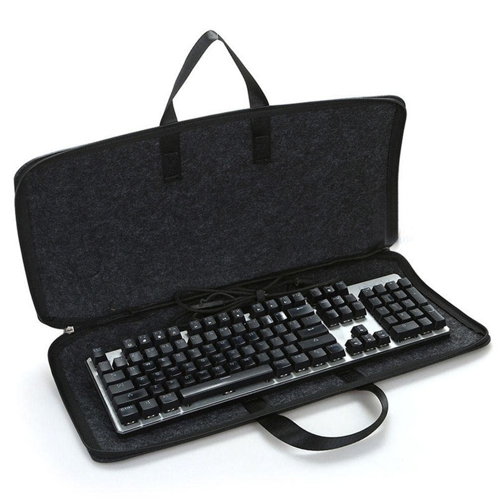 HUINET Mecânico Teclado Bolsa À Prova De Poeira Soft Feltro Anti Choque Elástico Banda De