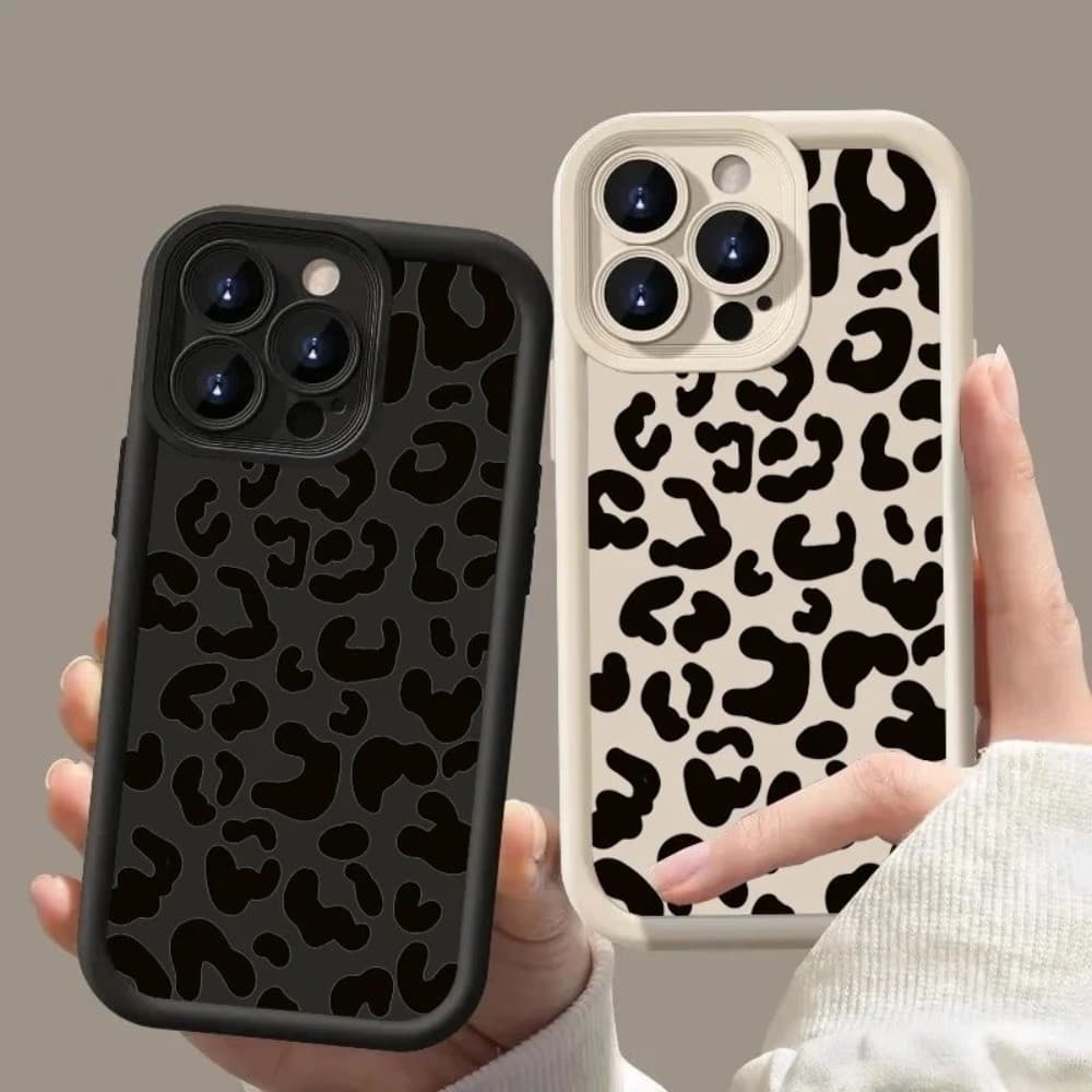Capinha de Celular Resistente a Quedas para Samsung S25 Edge S24 Plus S23 Ultra S20 FE S21 S22 Estampa de Onça Moderna