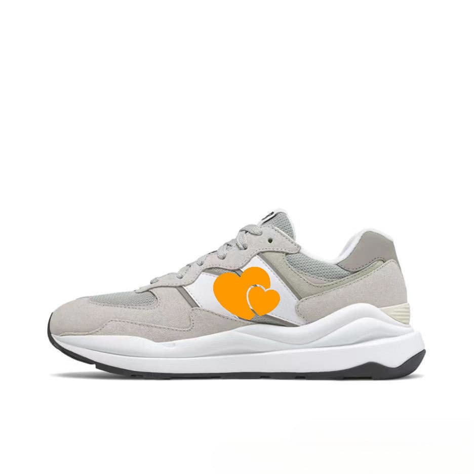 Tênis cinza original estilo "dad shoes", tênis de corrida retrô para casal 5740, tênis esportivos casuais masculinos e f