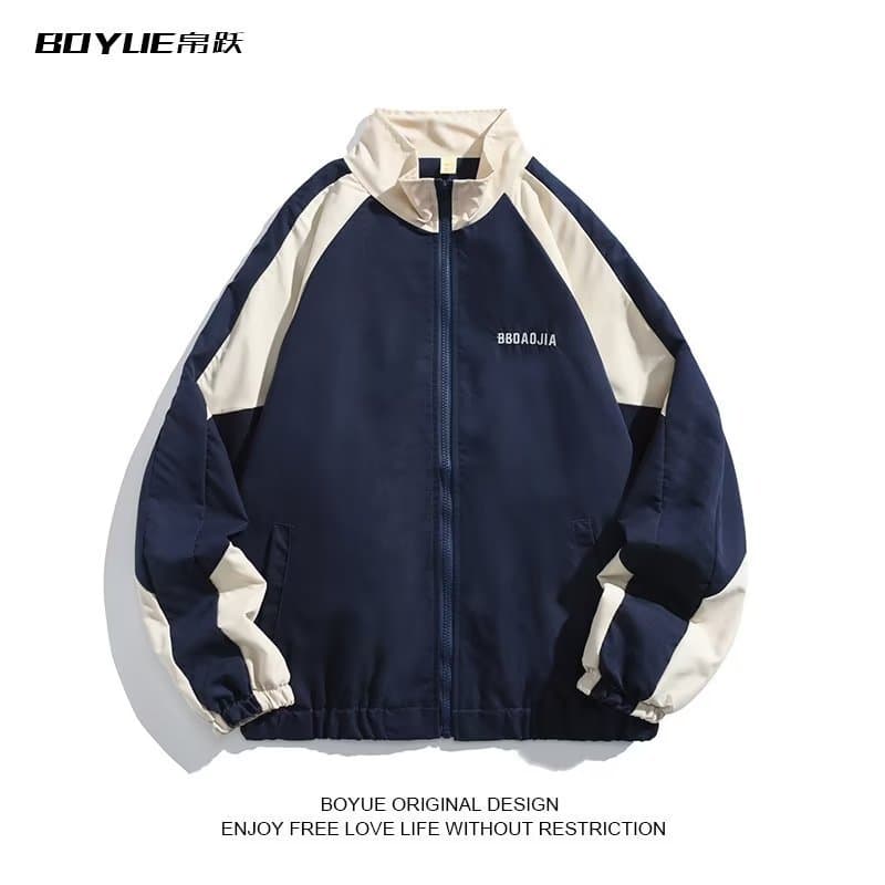 Jaqueta masculina outono novo estilo americano ao ar livre rua Wear jaqueta bonito contraste cor costura jaqueta Casual