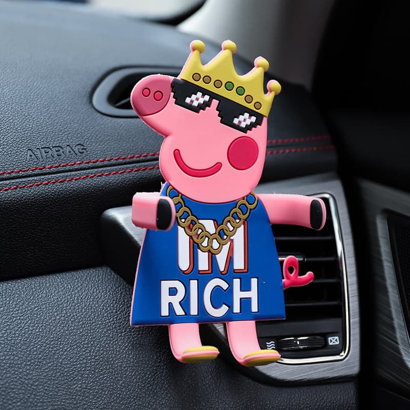 Novo estilo de saída de ar do carro Snap-on navegação multifuncional criativo dos desenhos animados bonito suporte do te