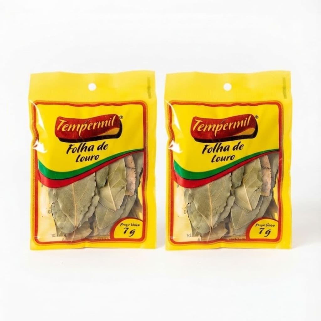 Kit 2 Temperos Folha de Louro Tempermil 7g para Feijão Sopas Carnes e Cozidos