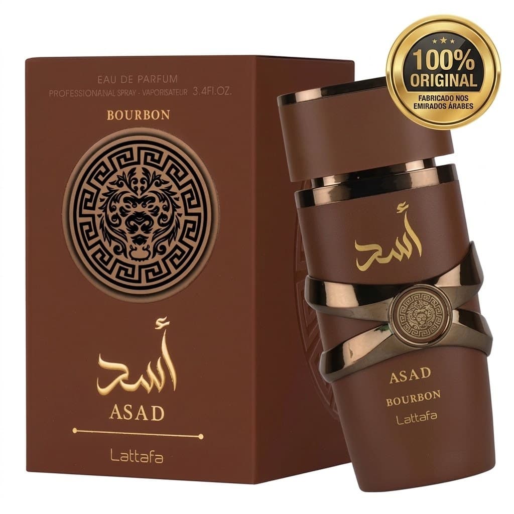 Perfume Arabe Asad Bourbon 100ml EDP Masculino Oud e Especiarias Importado Original