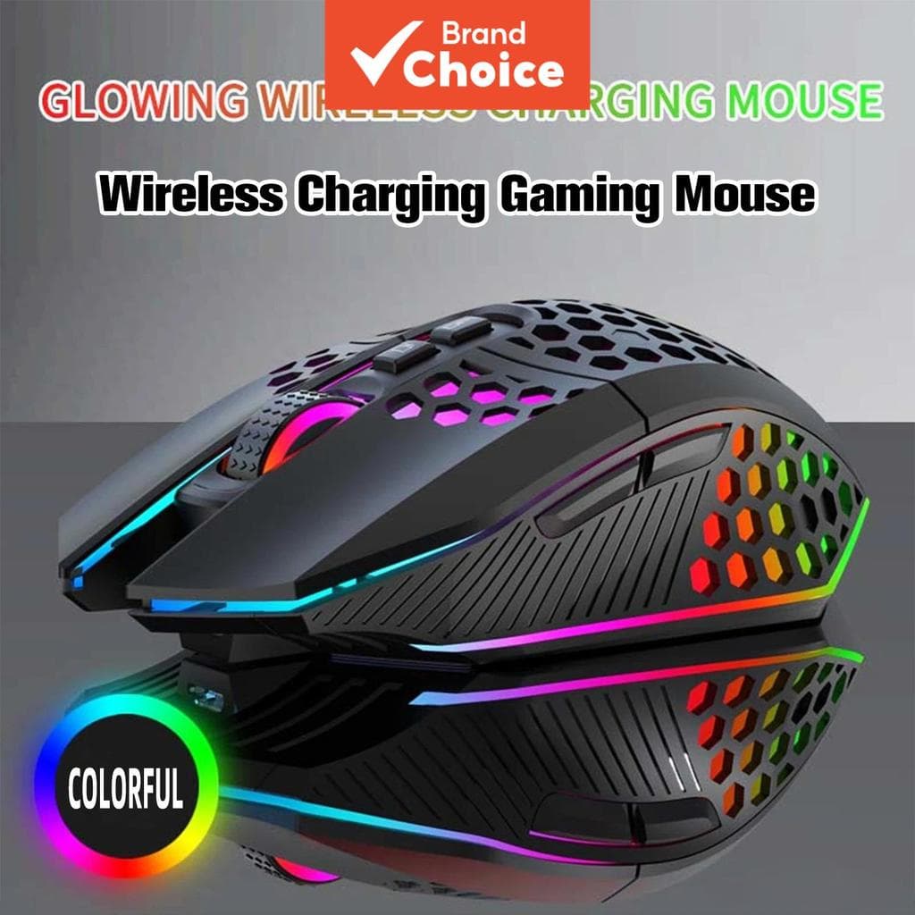 HXSJ T500 Mouse Óptica de Caverna 2.4G Sem Fio Recarregável Luminosa Design Silencioso Mouse Leve para Escritório