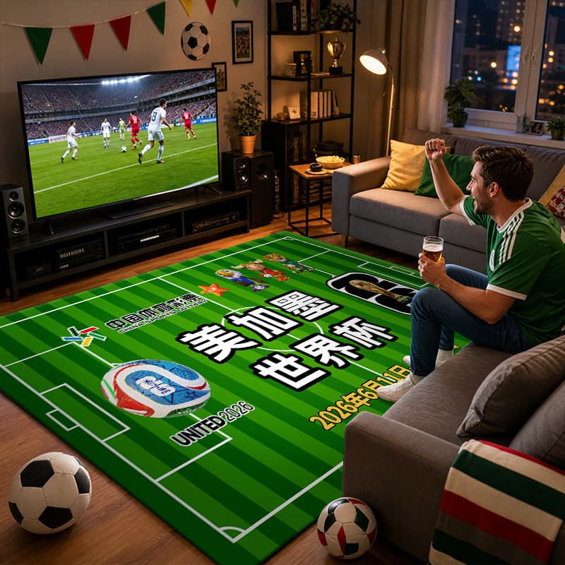 [Novo produto] Meijiamo World Cup Tapete Sala de estar Antiderrapante Resistente à sujeira Tapete resistente ao desgaste