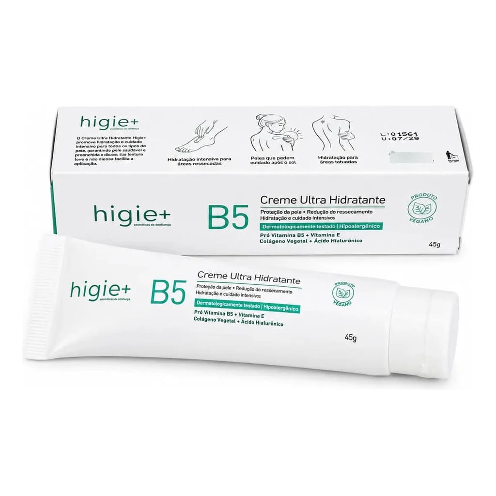 Creme Corporal Hidratante B5 Higie+ 45g | Creme hidratante | Creme de mão