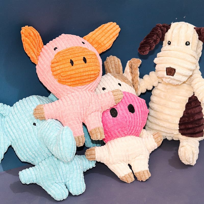 Brinquedos para Cães: Brinquedos de Mastigar para Dentição de Cachorros Pequenos, Médios e Grandes - Pelúcia Resistente 