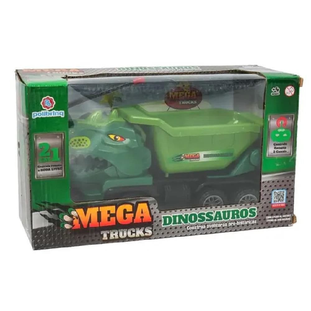 Carrinho Controle Remoto Dinossauro Caçamba - Polibrinq