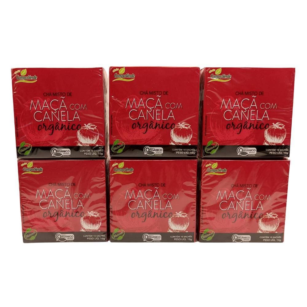 Kit 6 Chás Maçã com Canela Orgânico 10 sachês cada