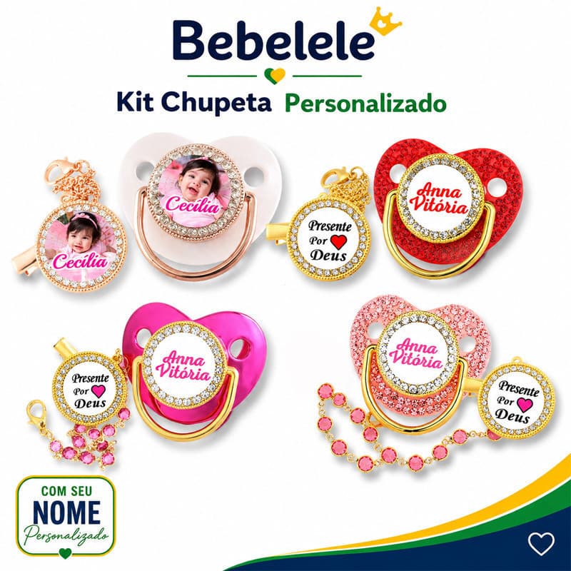 Chupeta plana para bebê com clipe de chupeta chupeta com nome chupeta de bebê chupeta personalizada&331
