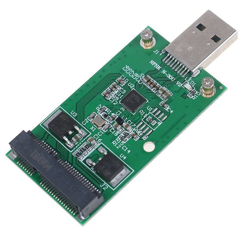 1Pc Mini USB 3.0 Para PCIE mSATA Placa Adaptadora Externa SSD PCBA Conveter