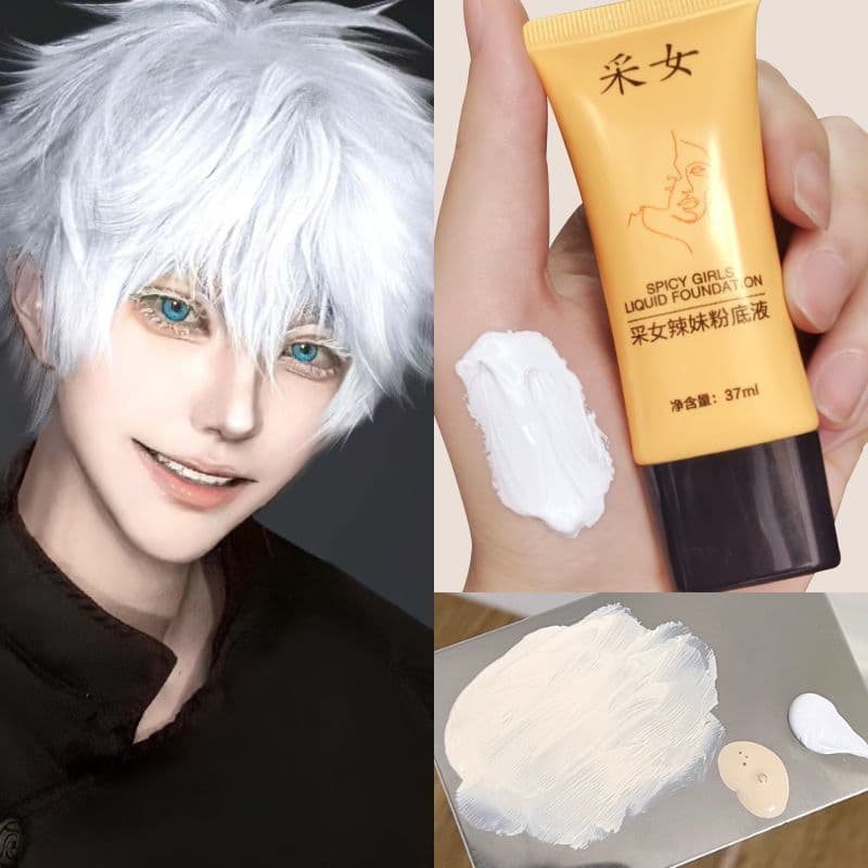 Base líquida branca tonificante líquido Ultra branco tonificação líquida maquiagem menina pele branca personagem COS age