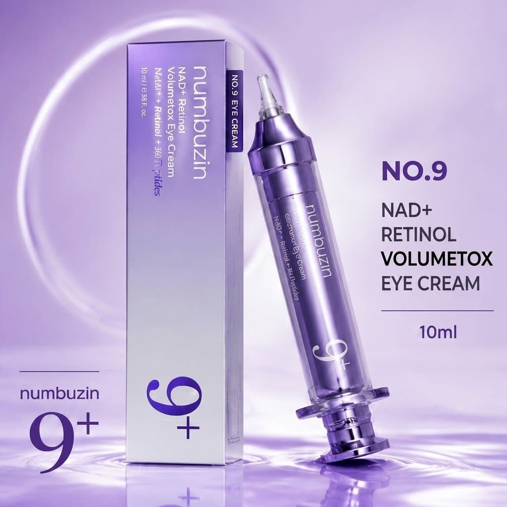 Numbuzin No.9 NAD+ Retinol Volumetox Eye Cream 10ml | Creme Coreano Anti-Idade Para Área dos Olhos