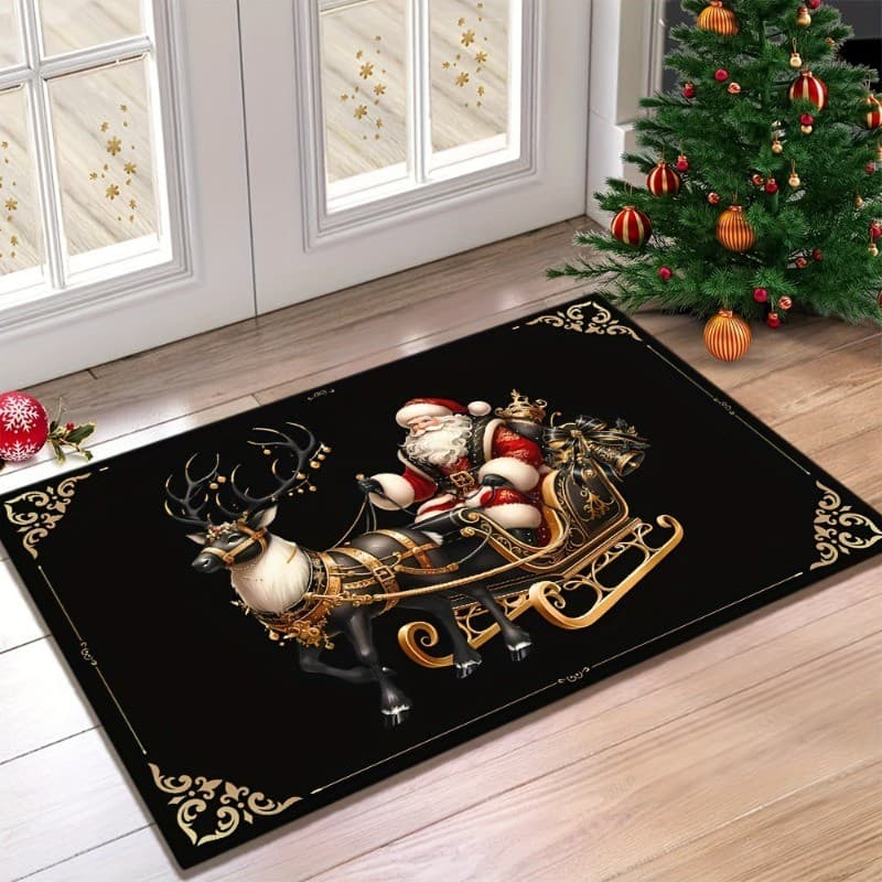 Tapetes de natal tapete banheiro sala de estar estudo tapetes de porta de entrada resistente à sujeira antiderrapante ab